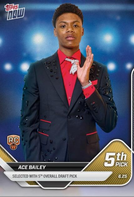 Ace Bailey 2025 Topps Now Basketball