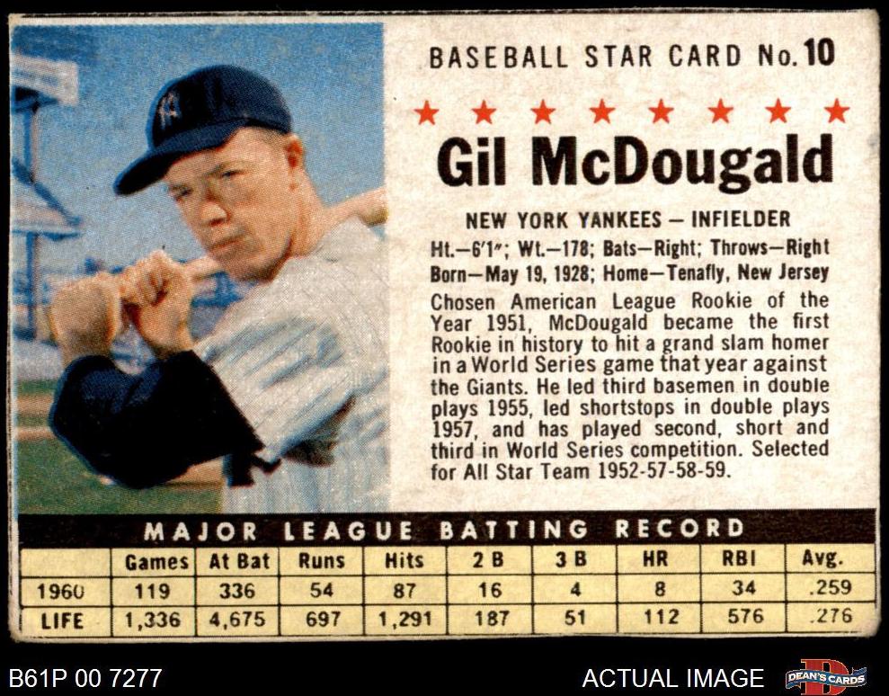1961 Gil McDougald [Hand Cut] #10