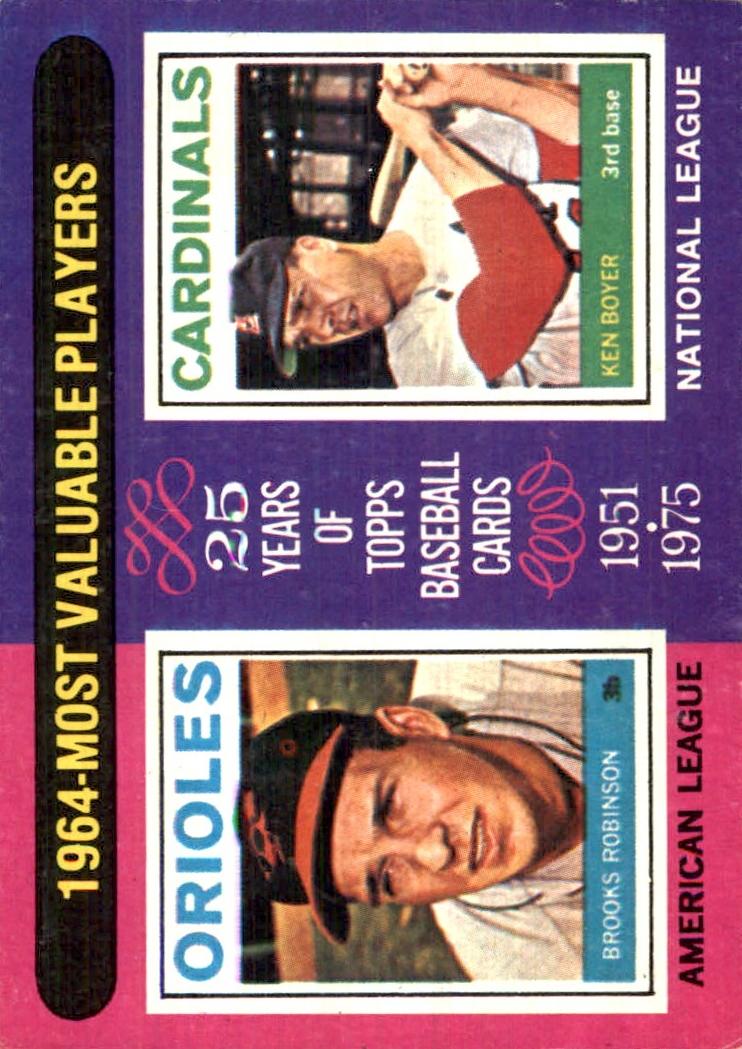 1975 1964-MVPs Brooks Robinson and Ken Boyer #202