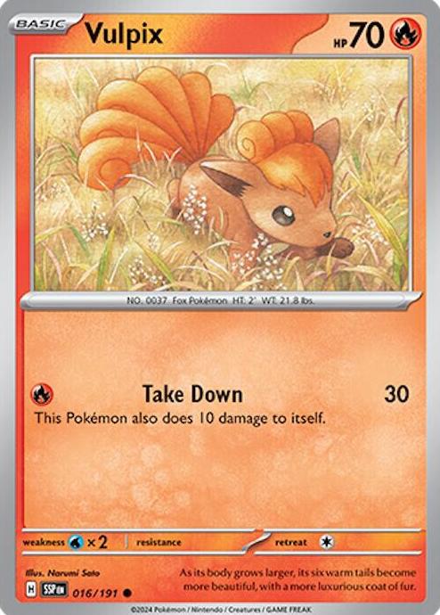Vulpix 2024 Pokemon Scarlet & Violet Surging Sparks