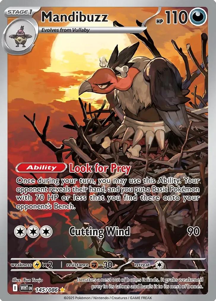 Mandibuzz 2025 Pokemon Scarlet & Violet White Flare