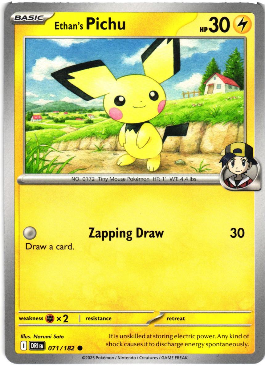 Ethan's Pichu 2025 Pokemon Scarlet & Violet Destined Rivals