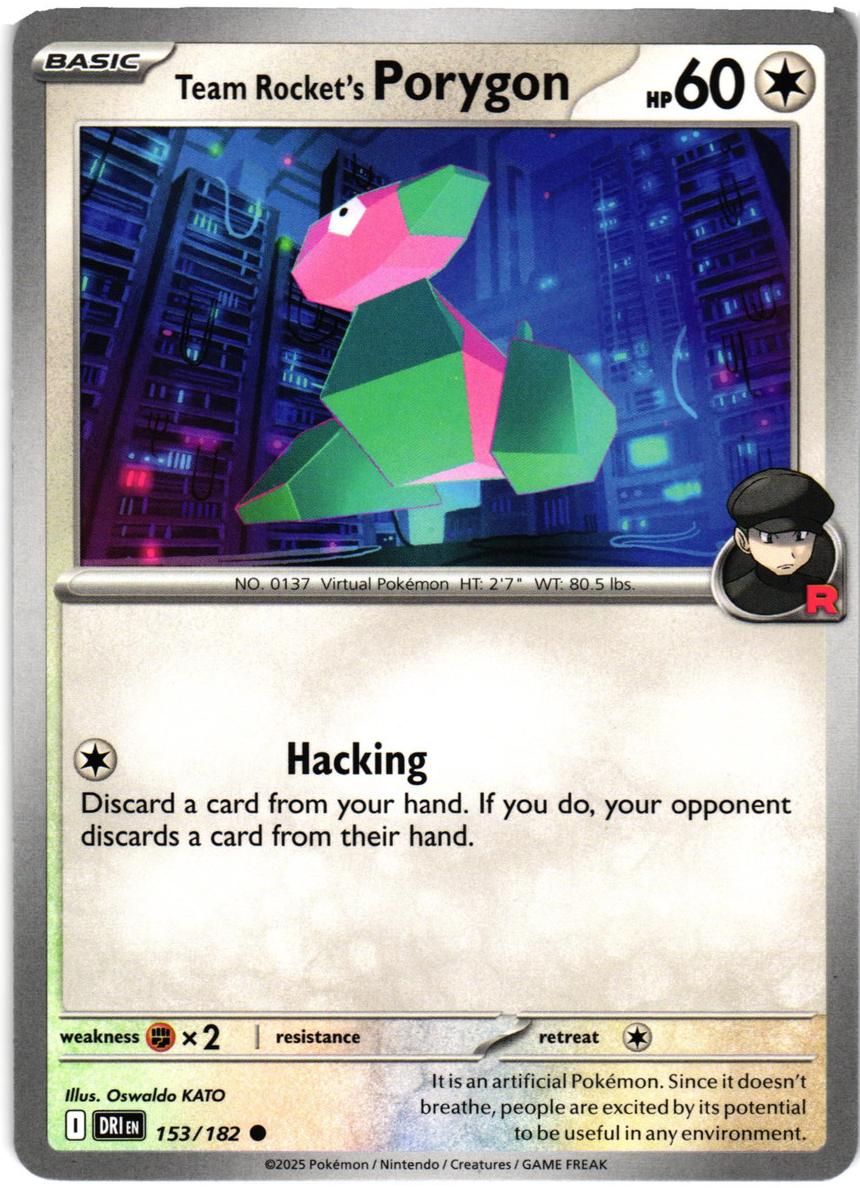Team Rocket's Porygon 2025 Pokemon Scarlet & Violet Destined Rivals