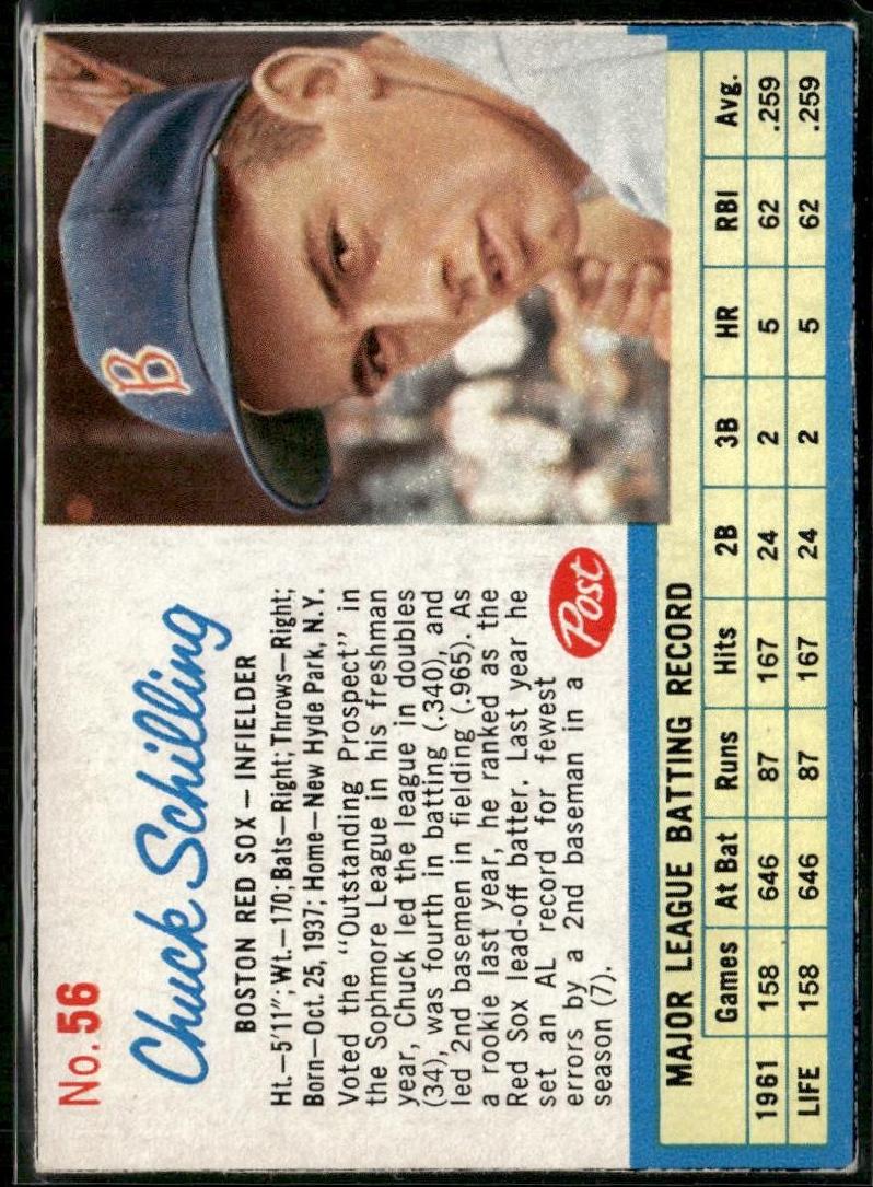 1962 Chuck Schilling #56