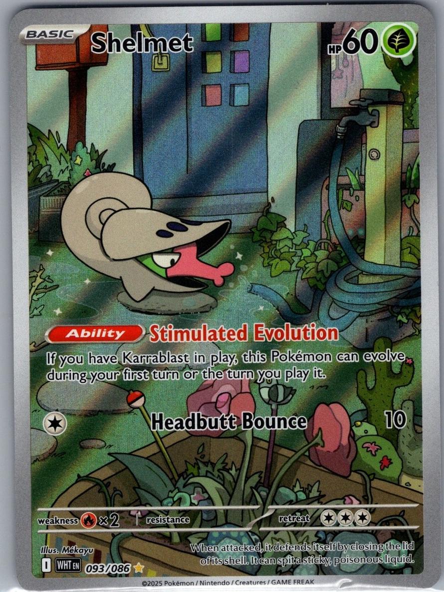 Shelmet 2025 Pokemon Scarlet & Violet White Flare