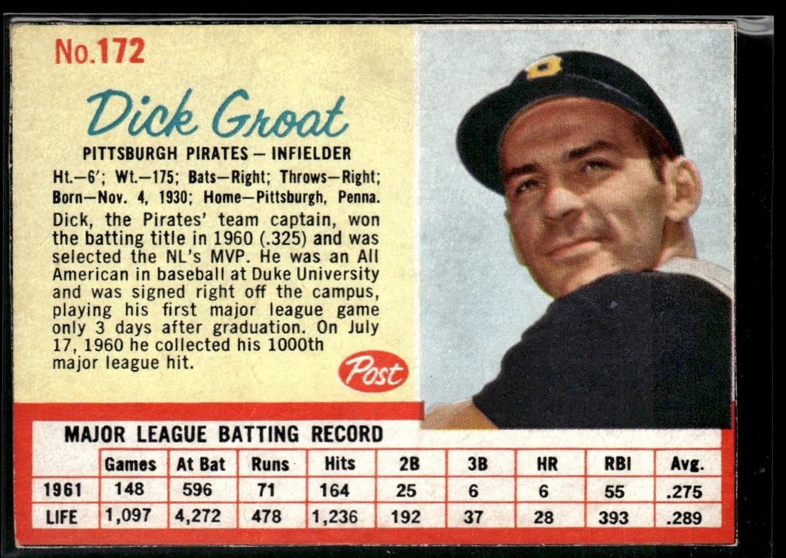 1962 Dick Groat #172