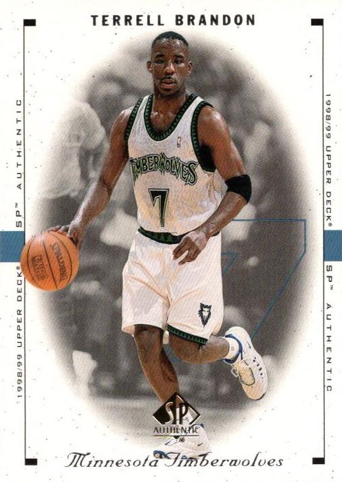 1998 SP Authentic Terrell Brandon #52 card