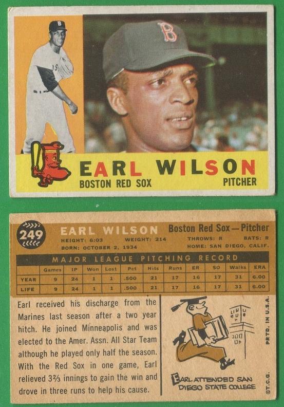 1960 Topps Earl Wilson #249 card