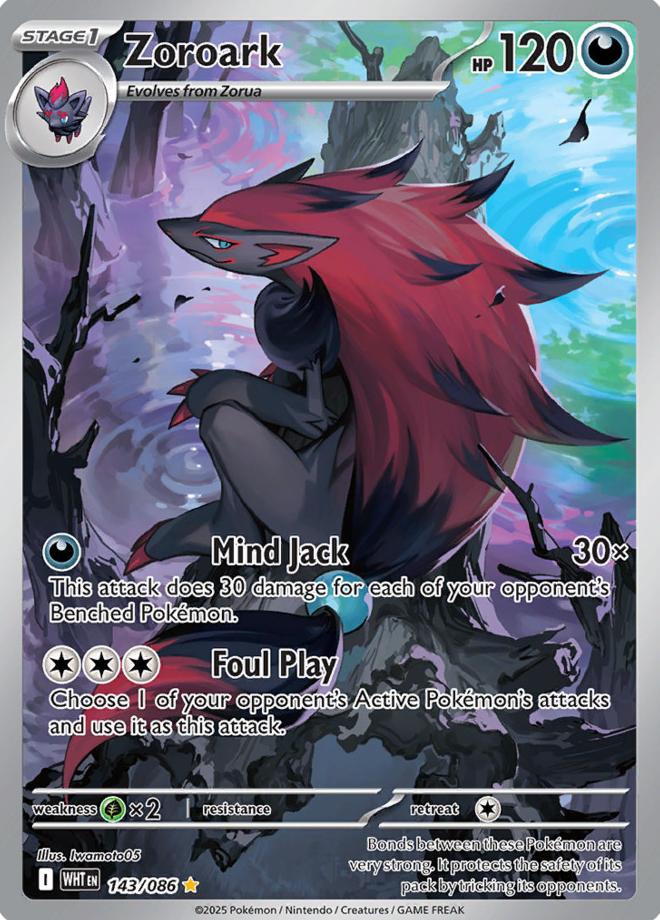 Zoroark 2025 Pokemon Scarlet & Violet White Flare