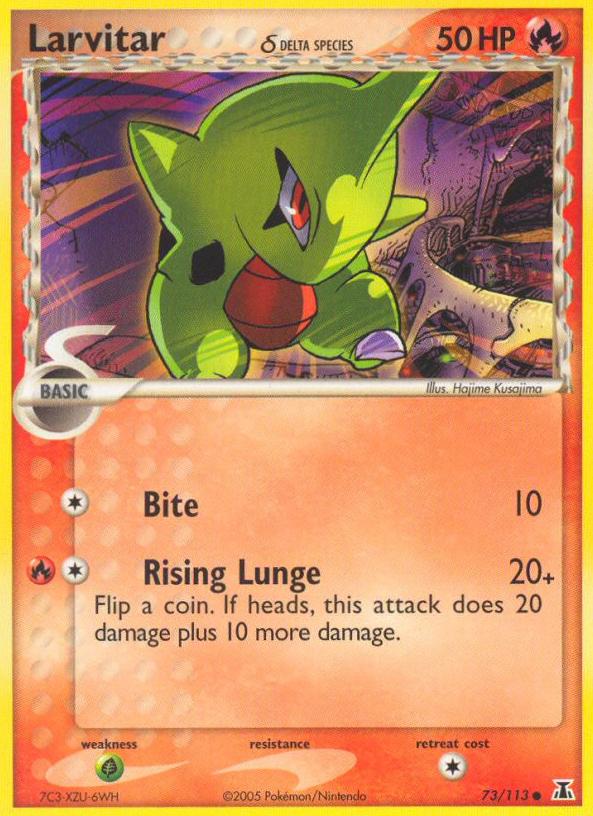 Larvitar 2005 Pokemon EX Delta Species