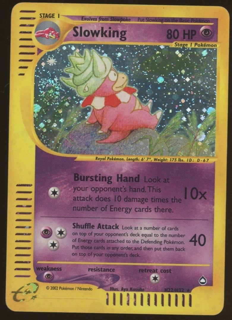 2003 Pokemon Aquapolis Holo #H22 Slowking front
