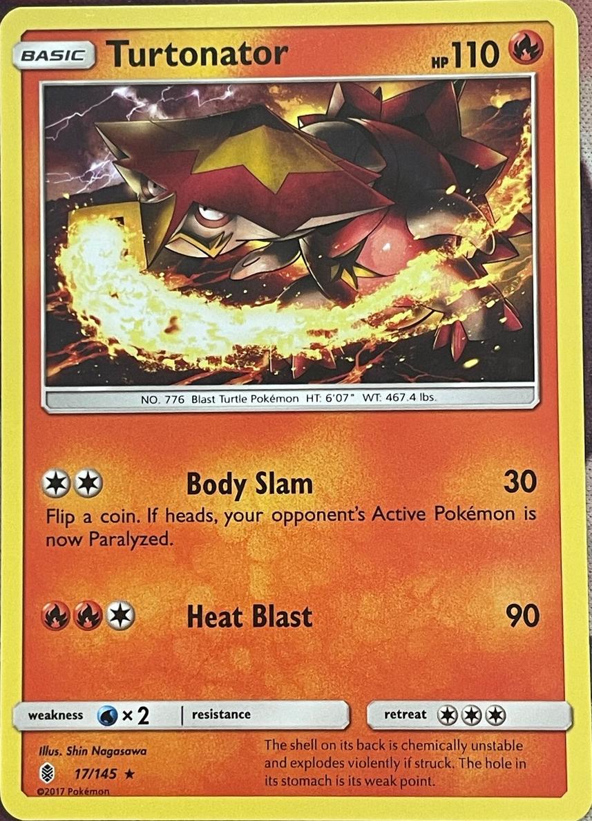 Turtonator 2017 Pokemon Sun & Moon Guardians Rising