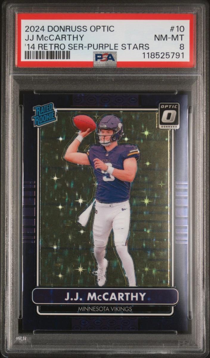 2024 Donruss Optic J.J. McCarthy [Purple Stars] #10 card
