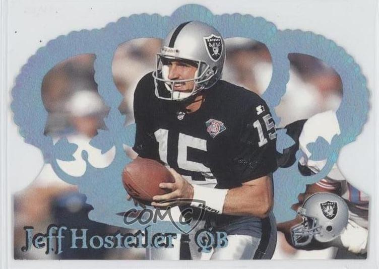 1995 Pacific Crown Royale Jeff Hostetler [Blue Holofoil] #6 card