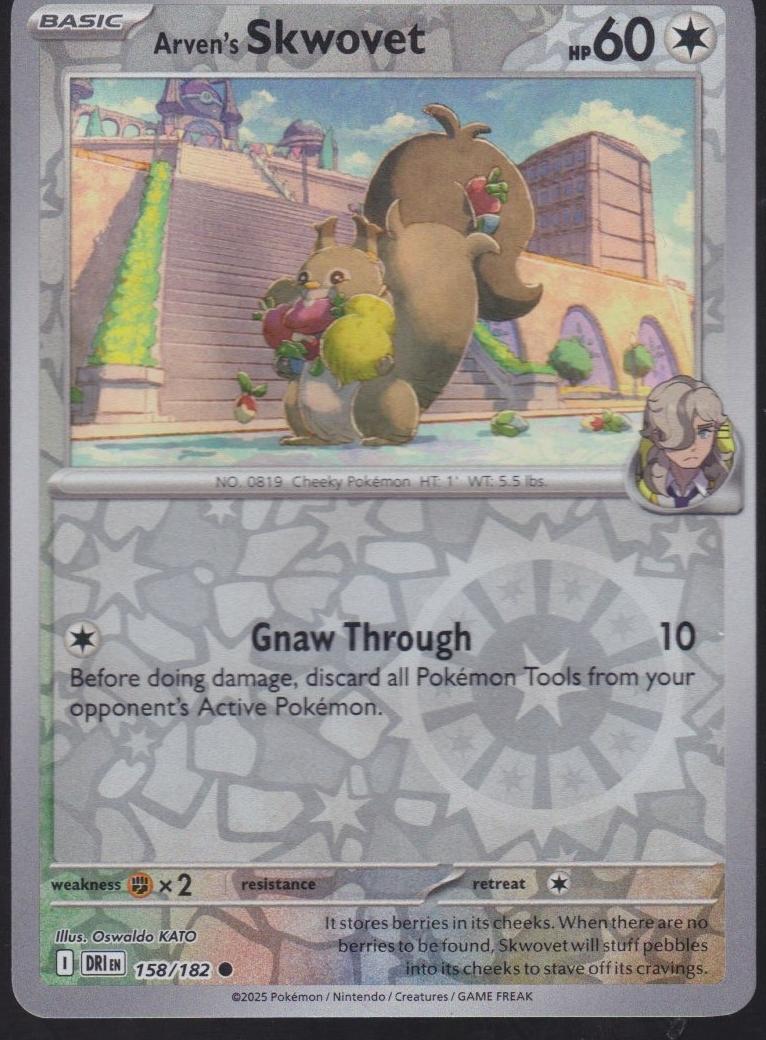 Arven's Skwovet 2025 Pokemon Scarlet & Violet Destined Rivals