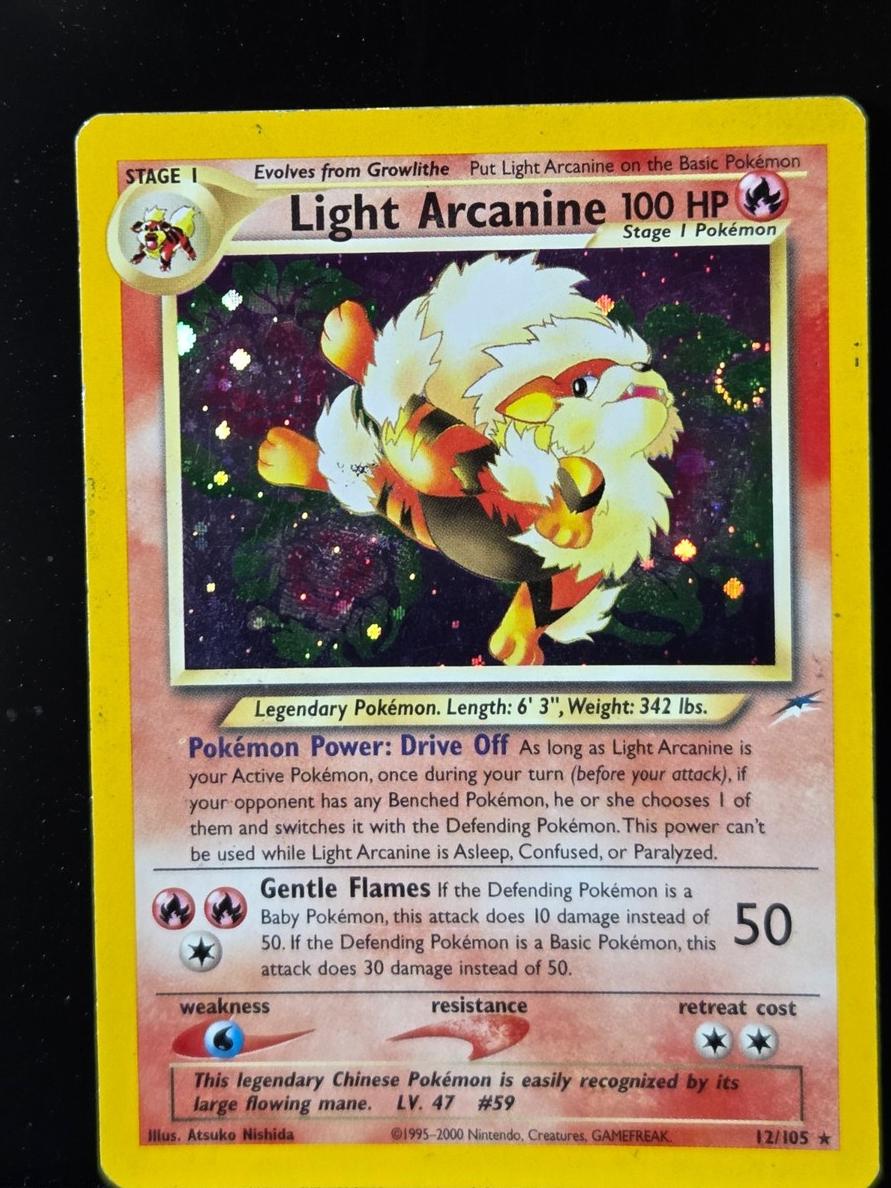 2002 Pokemon Neo Destiny Holo #12 Light Arcanine-Holo front