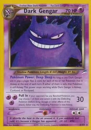 2002 Pokemon Neo Destiny Holo #6 Dark Gengar-Holo front
