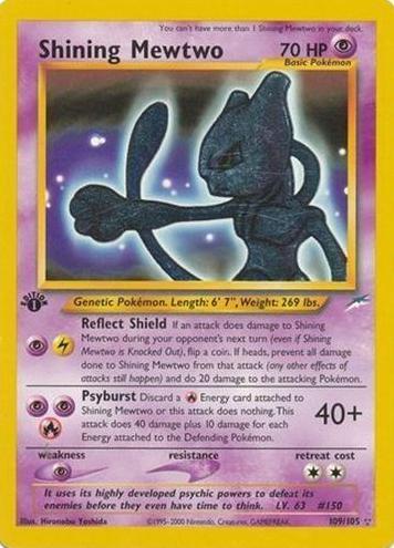 2002 Pokemon Neo Destiny 1ST EDITION #109 Shining Mewtwo front