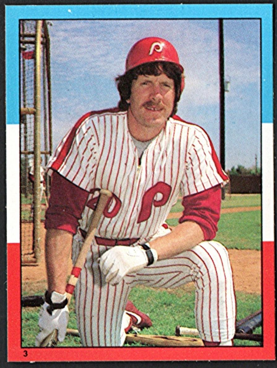 1982 Topps Stickers Mike Schmidt #3 card