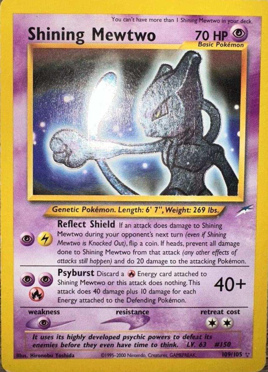 2002 Pokemon Neo Destiny #109 Shining Mewtwo front