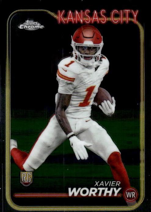 Xavier Worthy 2024 Topps Chrome Football card