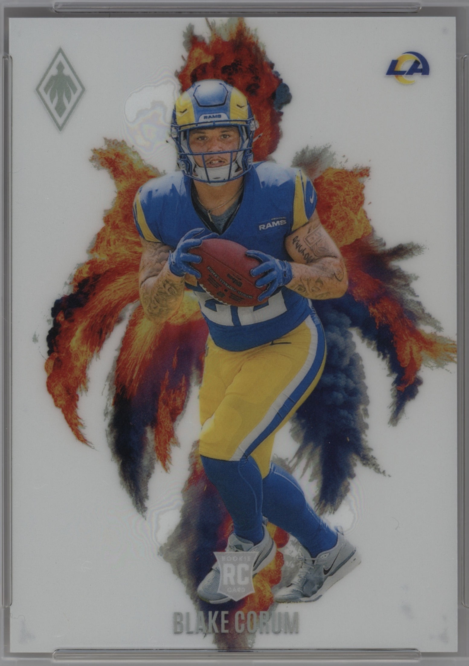 2024 Panini Phoenix Color Blast Blake Corum #CB-BCM card