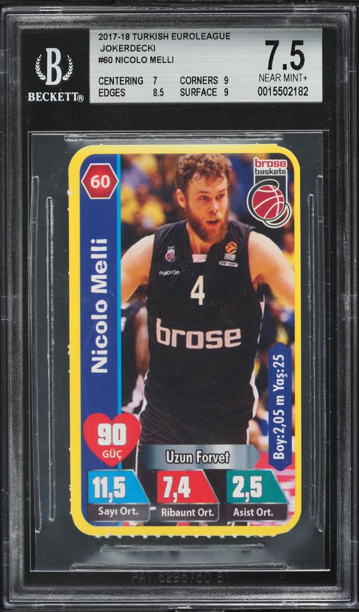 2017 Turkish EuroLeague Jokerdecki Nicolo Melli #60 card