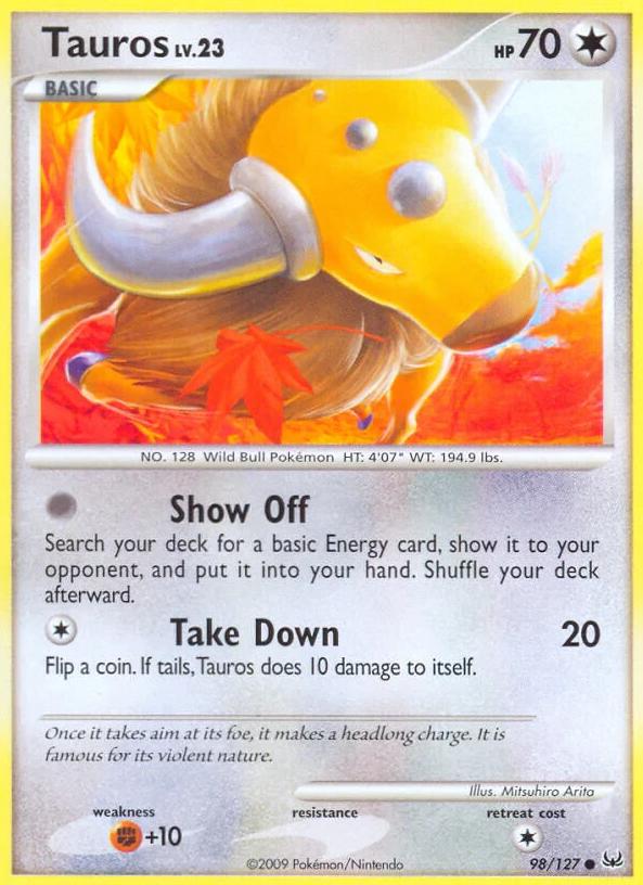 Tauros 2009 Pokemon Platinum