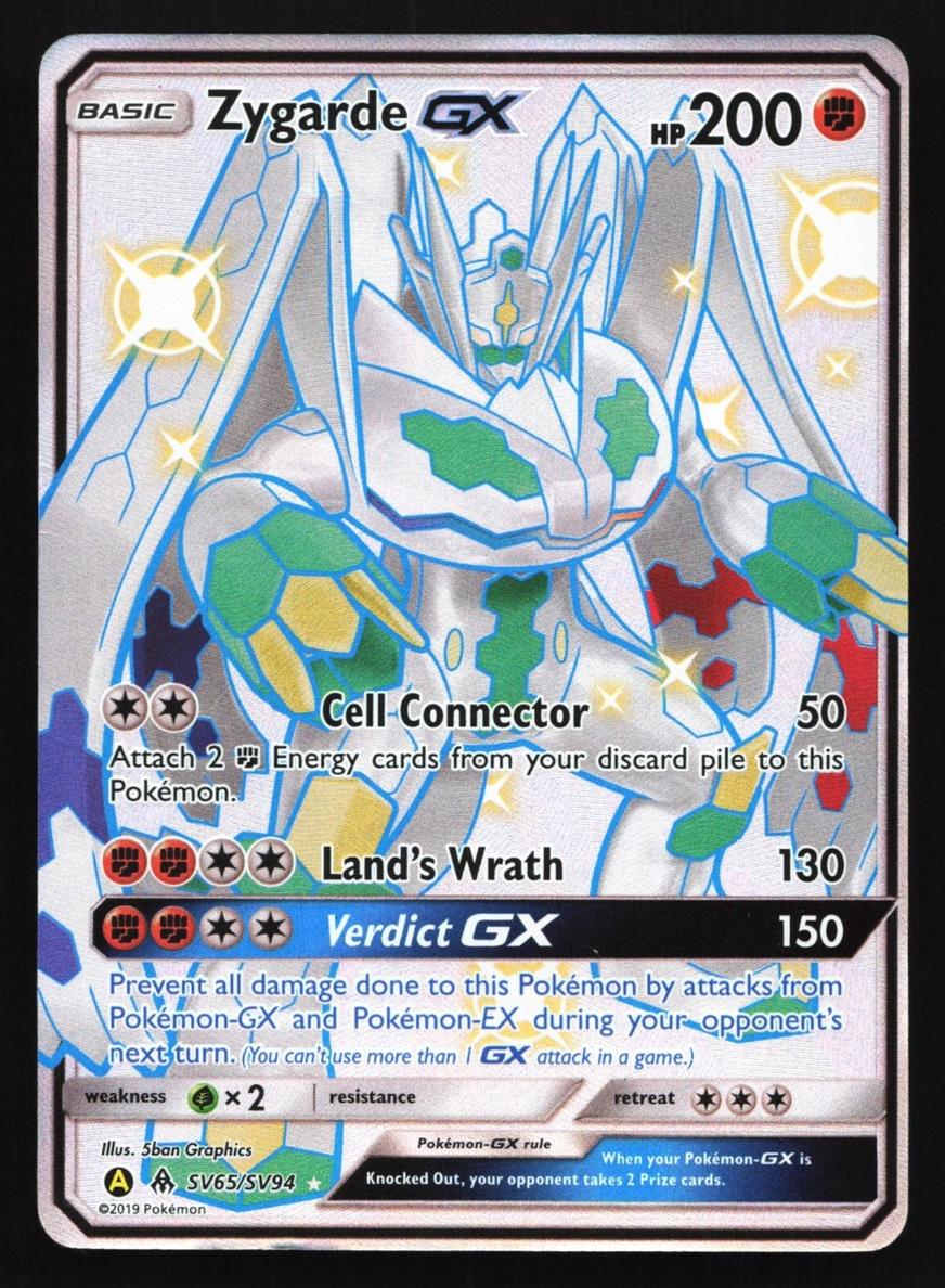 2019 Pokemon Sun & Moon Full Art #SV65 Zygarde front