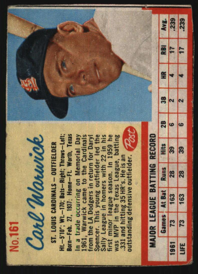 1962 Carl Warwick #161