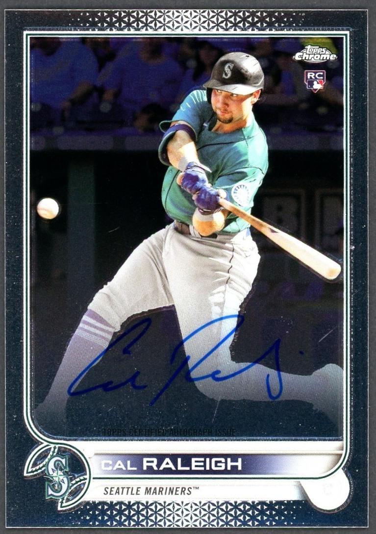 2022 Topps Chrome Rookie Autographs Cal Raleigh #RA-CR card