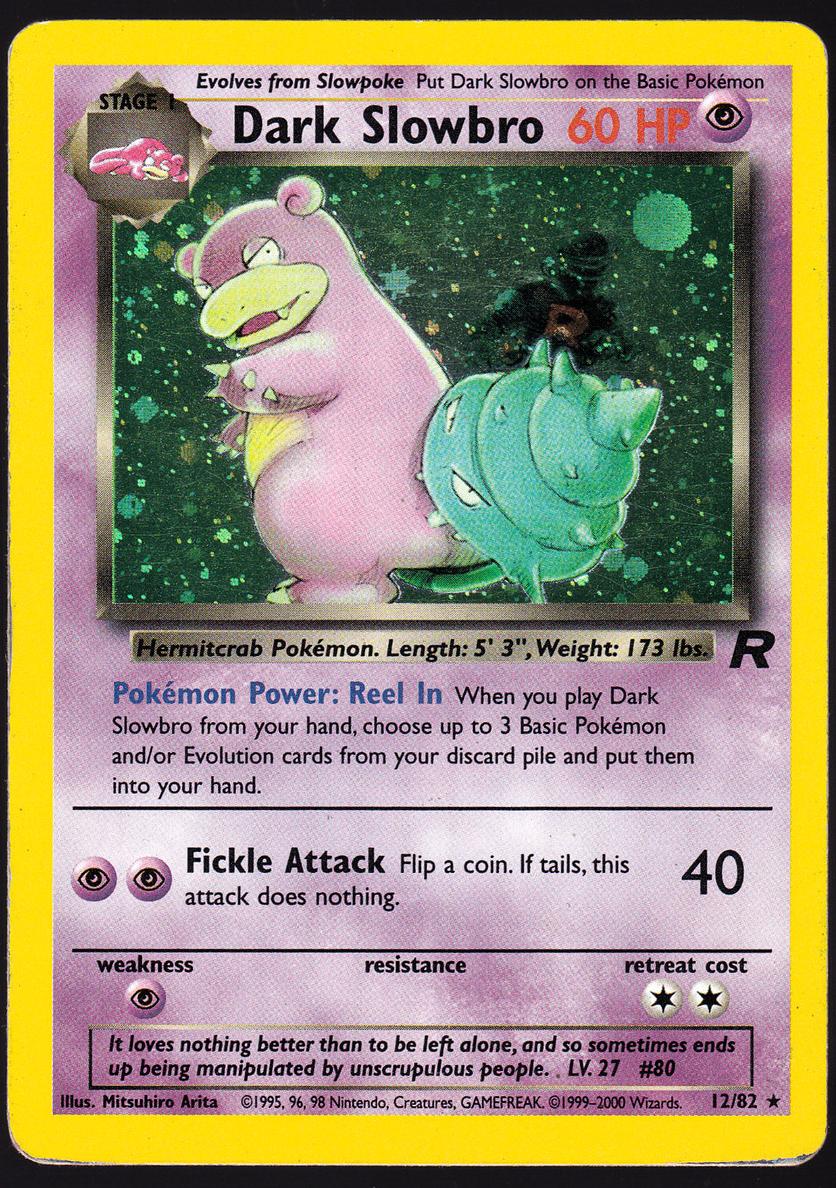 Dark Slowbro Holo 2000 Pokemon Team Rocket