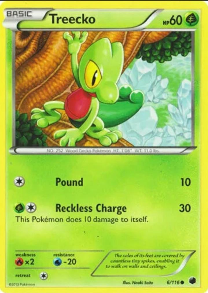Treecko 2013 Pokemon Black & White Plasma Freeze