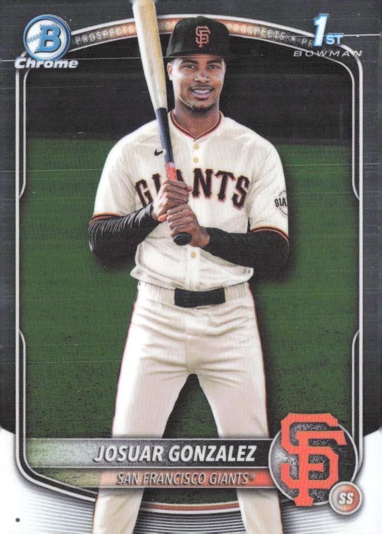 Josuar Gonzalez 2025 Bowman Chrome Prospects card