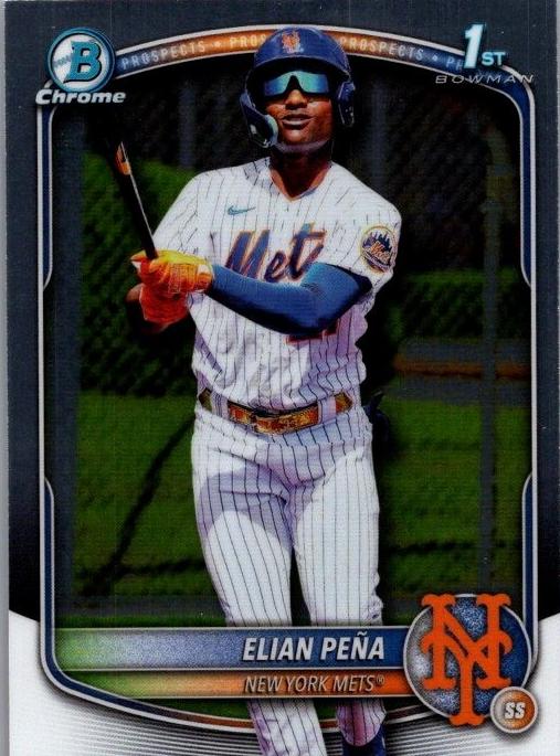 Elian Pena 2025 Bowman Chrome Prospects card