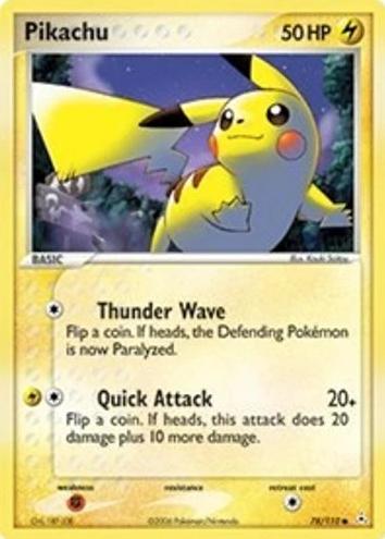 2006 Pokemon EX Holon Phantoms HOLON PHANTOMS #78 Pikachu front