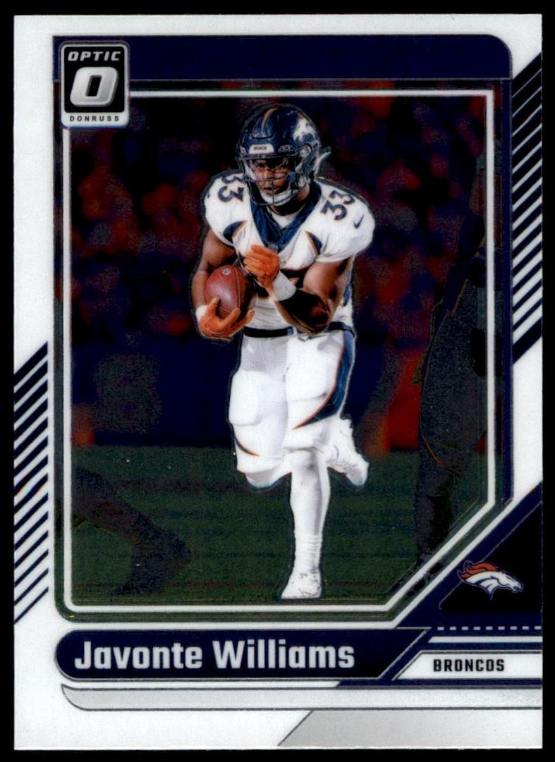 Javonte Williams 2024 Donruss Optic Football card