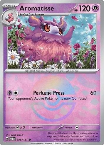 Aromatisse 2025 Pokemon Scarlet & Violet Prismatic Evolutions Poke Ball