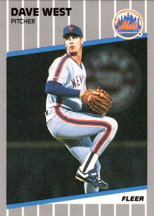 1989 Fleer Dave West #51 card