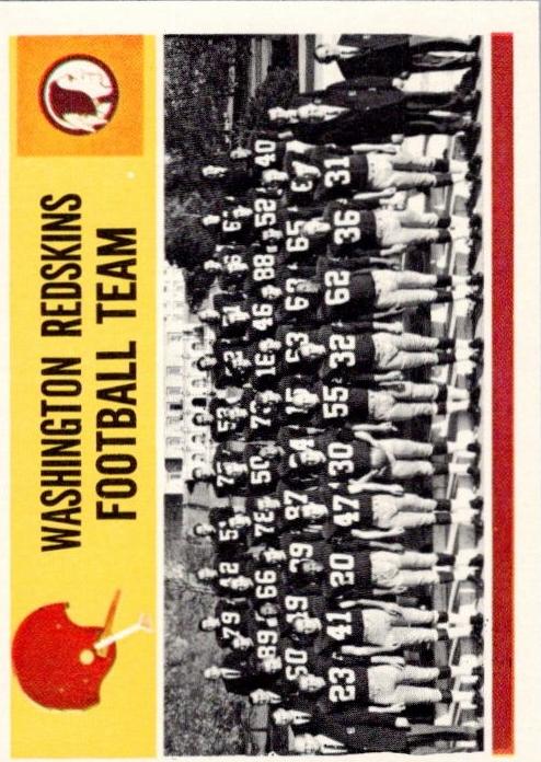 1964 Philadelphia Washington Redskins #195 card