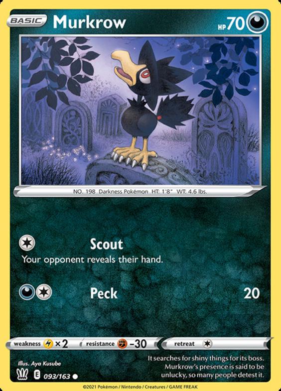 Murkrow 2021 Pokemon Battle Styles