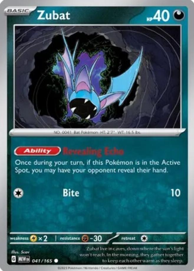 Zubat 2023 Pokemon Scarlet & Violet 151