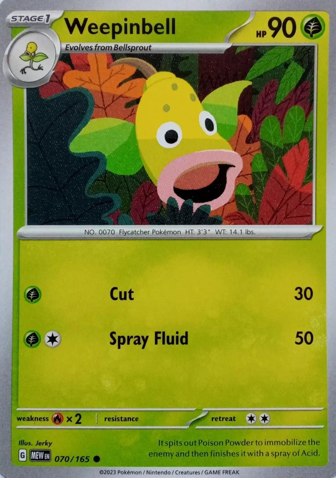 Weepinbell 2023 Pokemon Scarlet & Violet 151