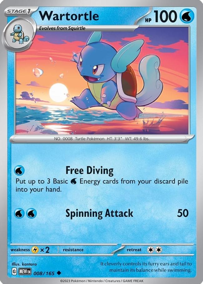 Wartortle 2023 Pokemon Scarlet & Violet 151