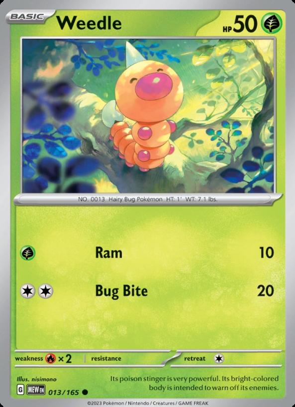 Weedle 2023 Pokemon Scarlet & Violet 151