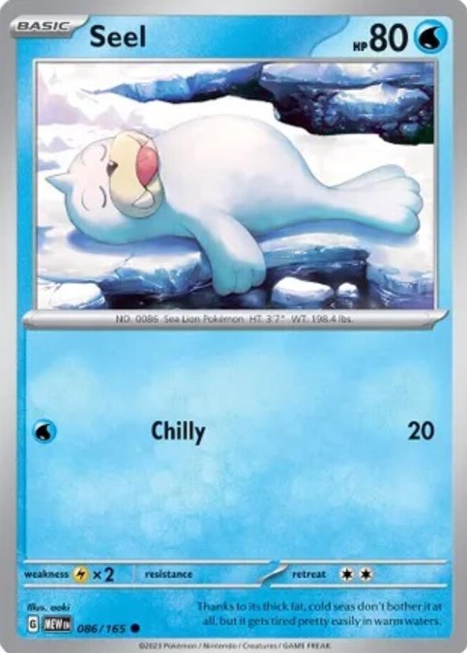 Seel 2023 Pokemon Scarlet & Violet 151