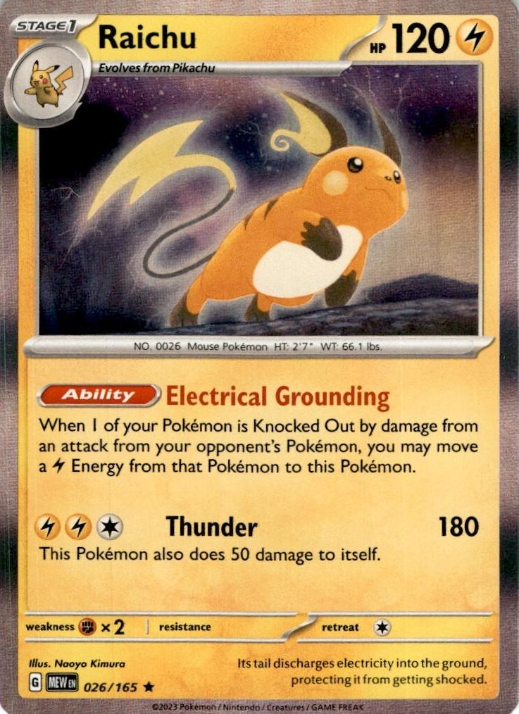 Raichu 2023 Pokemon Scarlet & Violet 151
