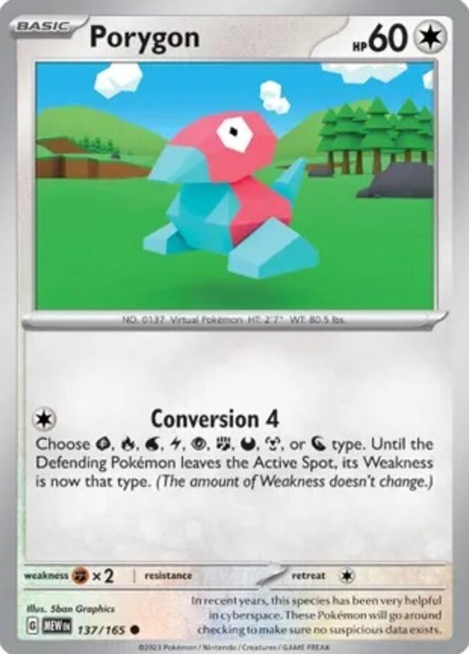 Porygon 2023 Pokemon Scarlet & Violet 151
