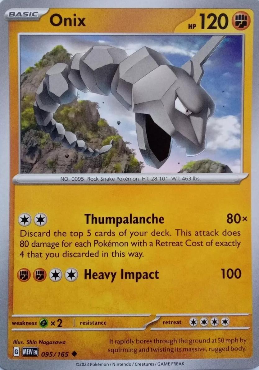 Onix 2023 Pokemon Scarlet & Violet 151