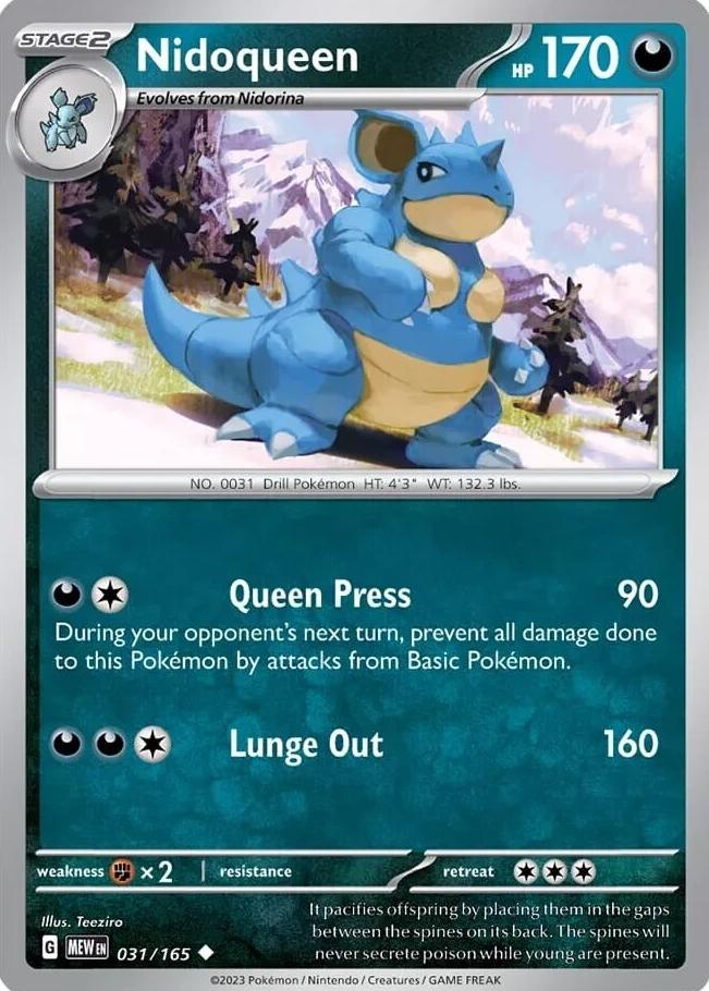 Nidoqueen 2023 Pokemon Scarlet & Violet 151